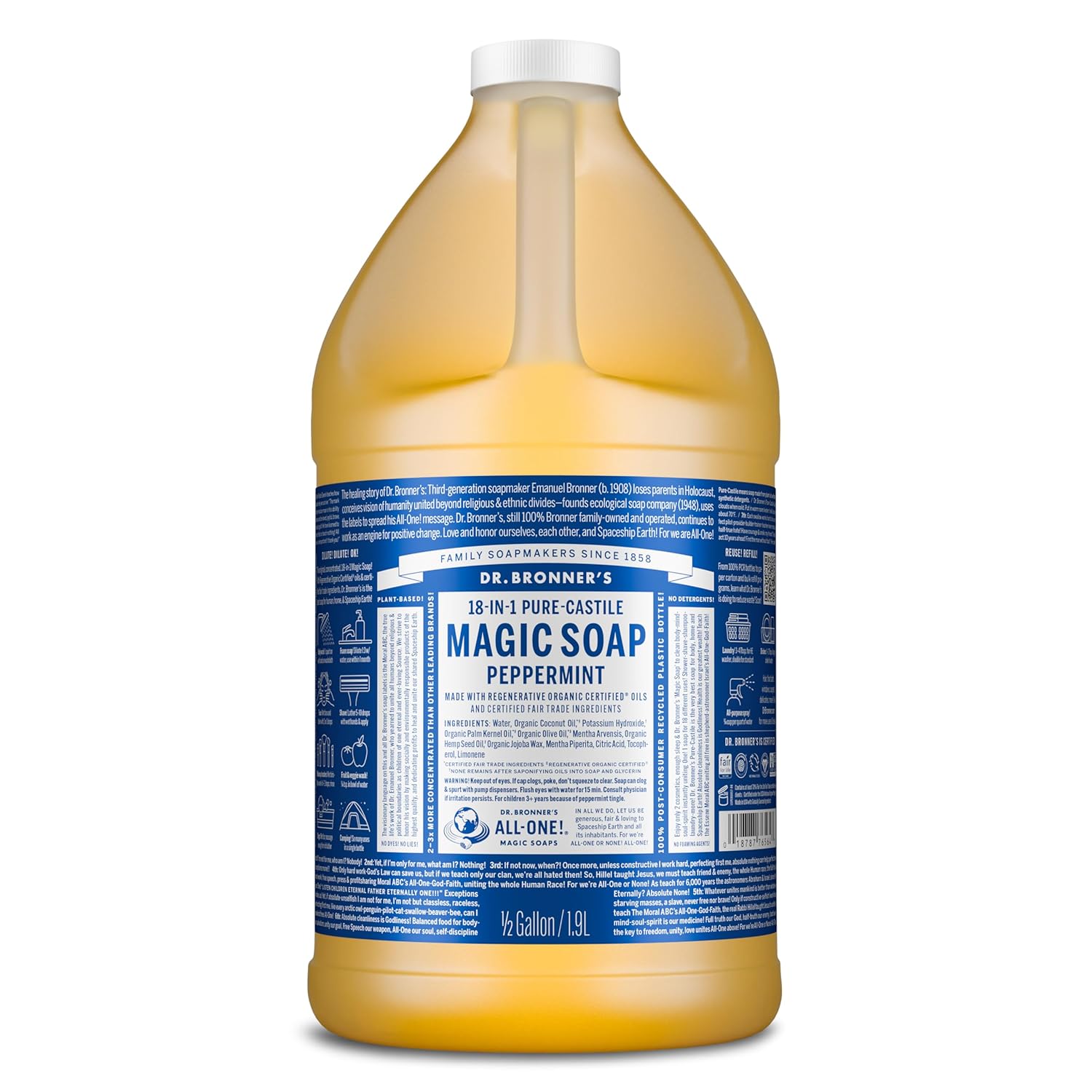 Dr. Bronner's Pure-Castile Magic Liquid Soap for All Uses