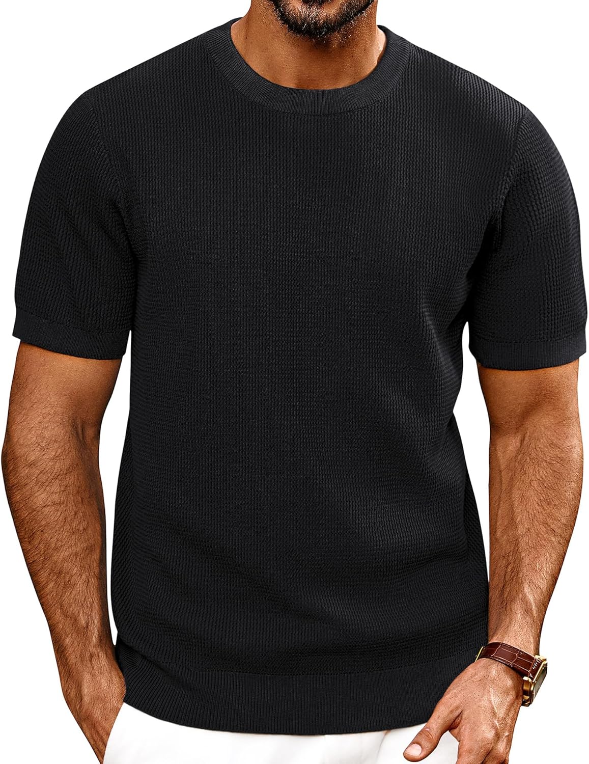 PJ PAUL JONES Mens T-Shirts Knit Short Sleeve Crewneck Style