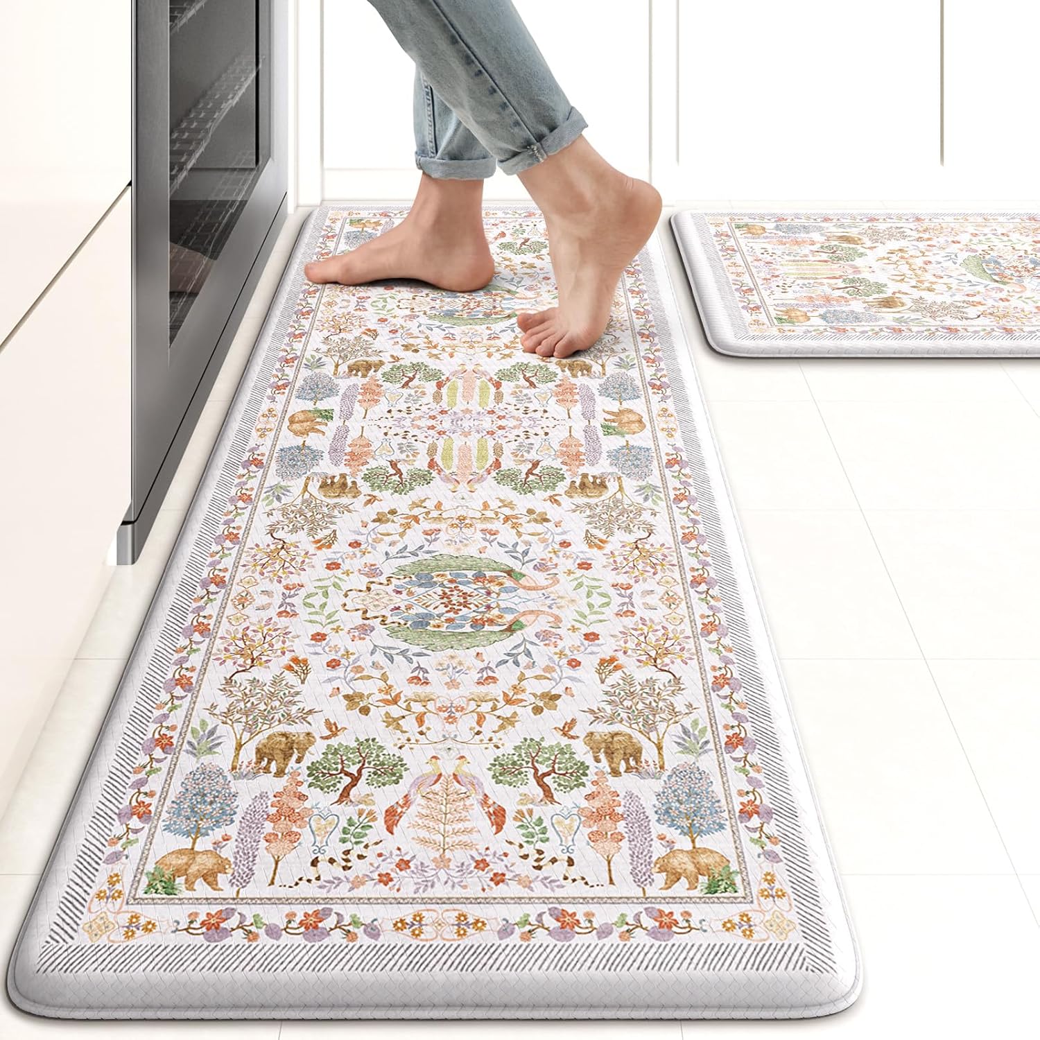 KIMODE Anti Fatigue Kitchen Mats for Comfort and Style