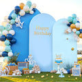Blue Arch Backdrop Cover Set of 3 Dark Blue Spandex Backdrops