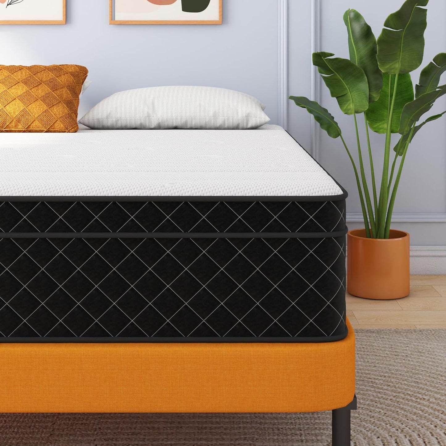 Queen Mattress with Memory Foam & Pocket Springs for Comfort