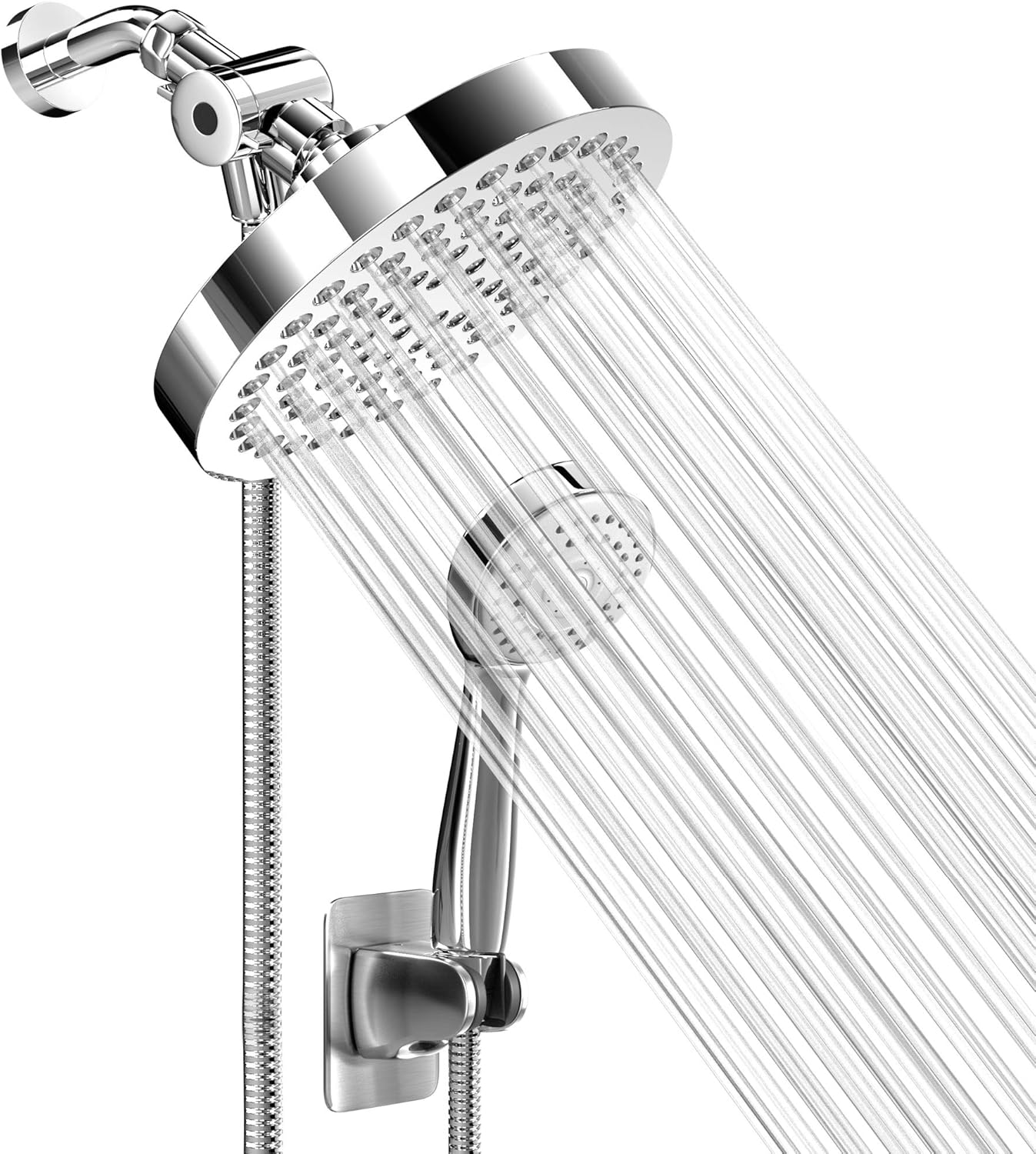 High Pressure Rainfall Shower Head With Handheld Combo 70 Inch