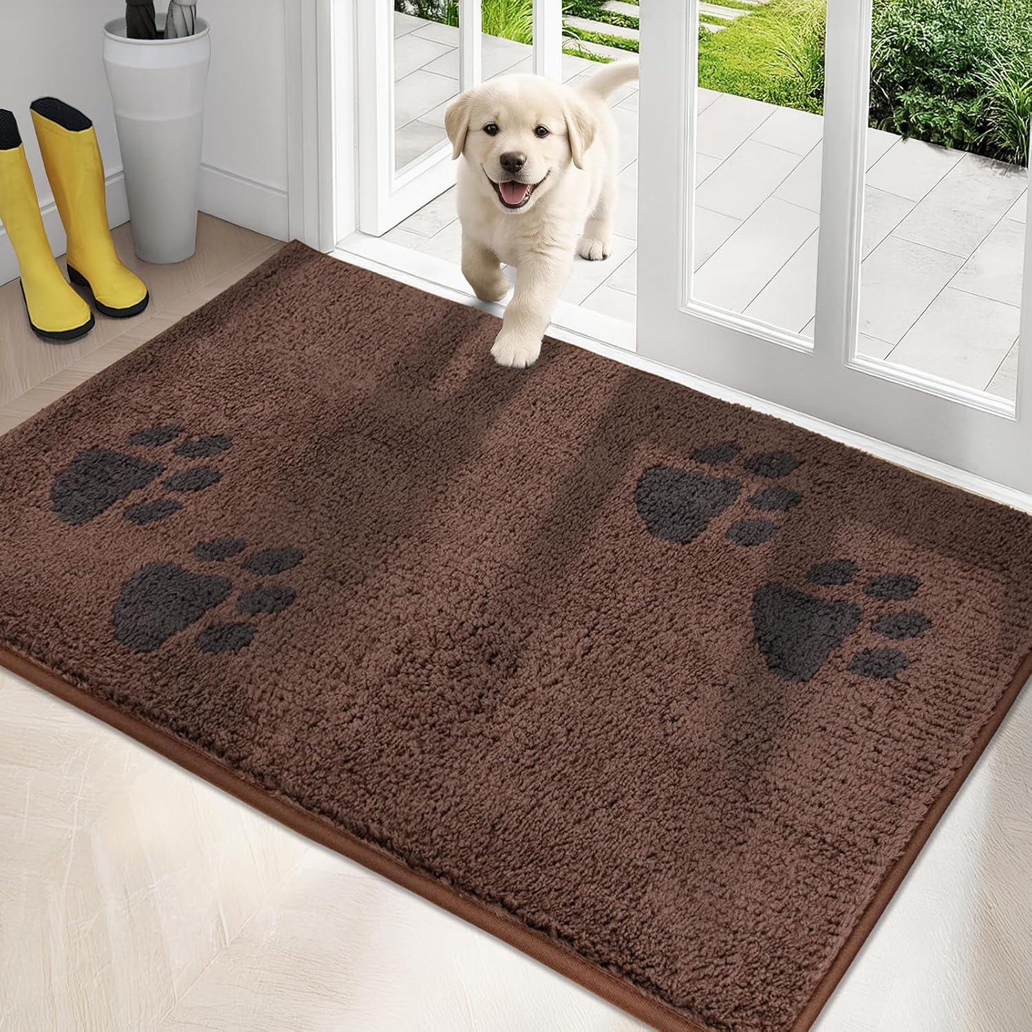 Dirt Trapping Door Mat 34in x 59in, Non-Skid Microfiber Rug