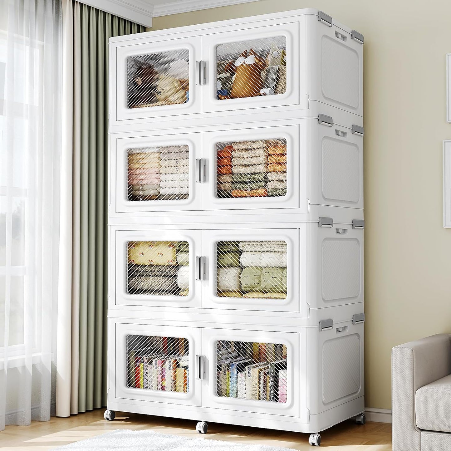 Collapsible Storage Bins 4-Pack - Organize with Ease!