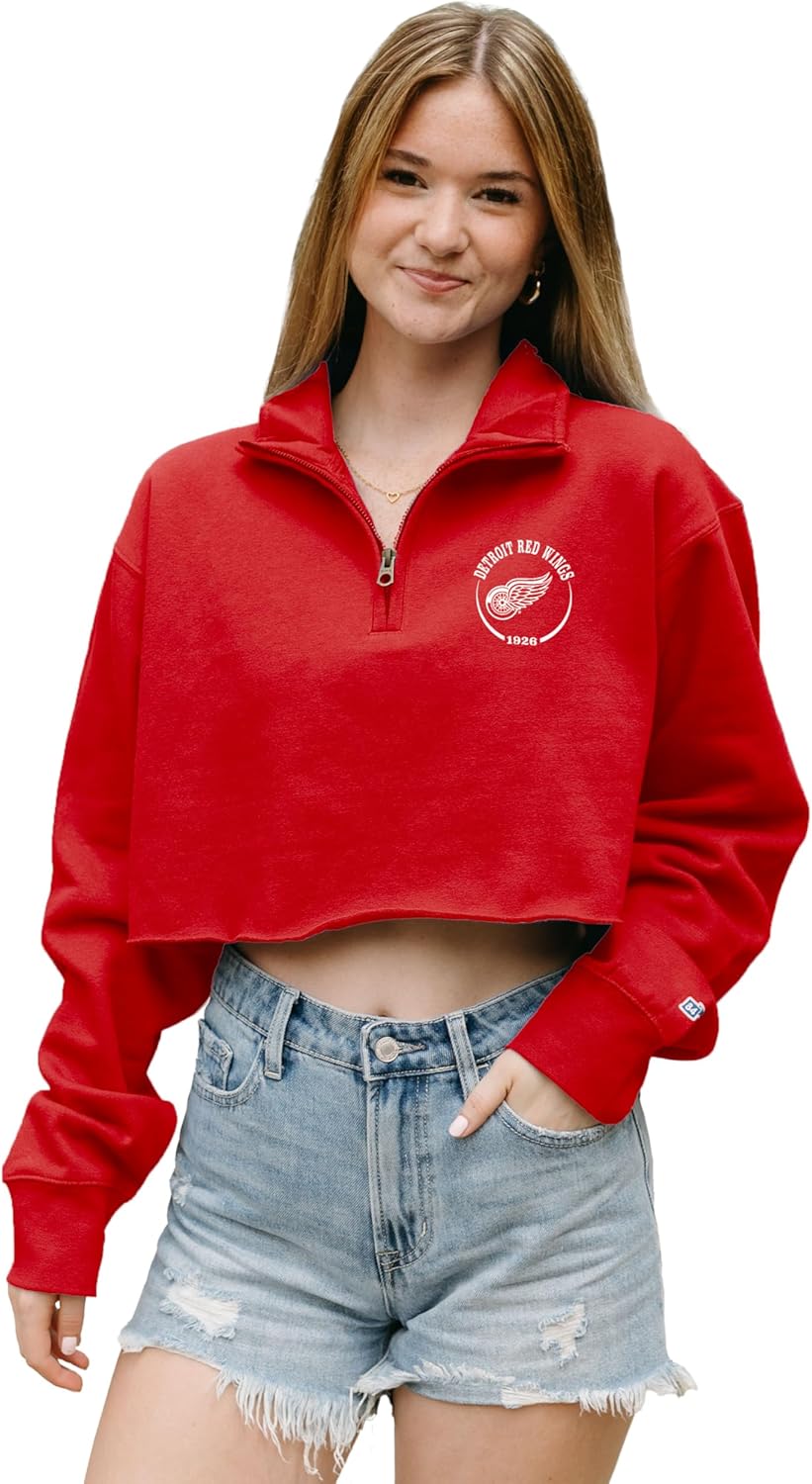 Detroit Red Wings Women's Cropped Quarter Zip Sweatshirt Review
