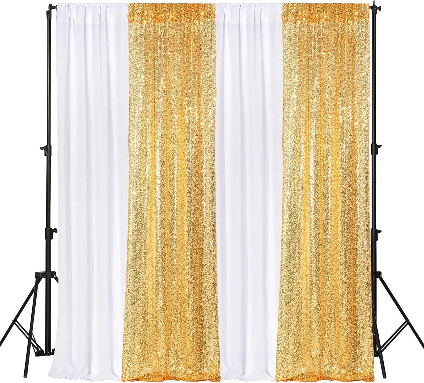 4 Panels Backdrop Curtains for Elegant Party Decorations