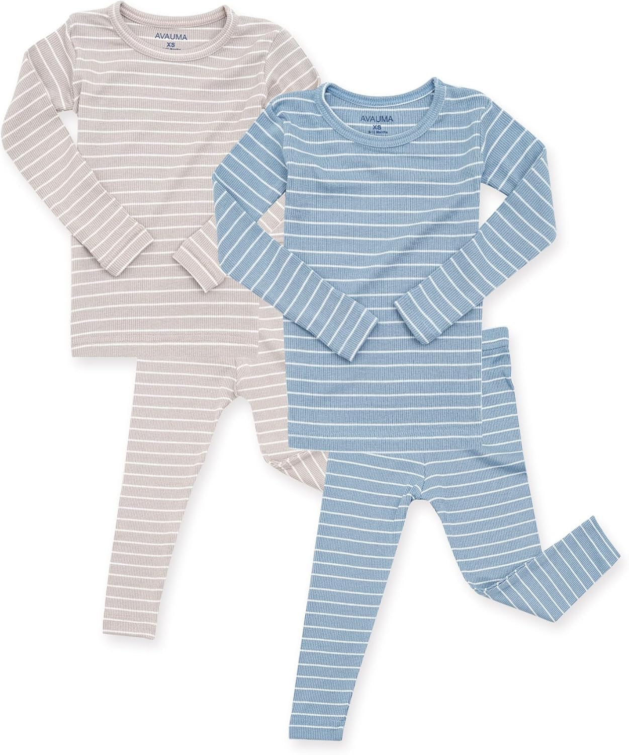 AVAUMA Stripe Pattern Baby Pajama Set for Daily Comfort