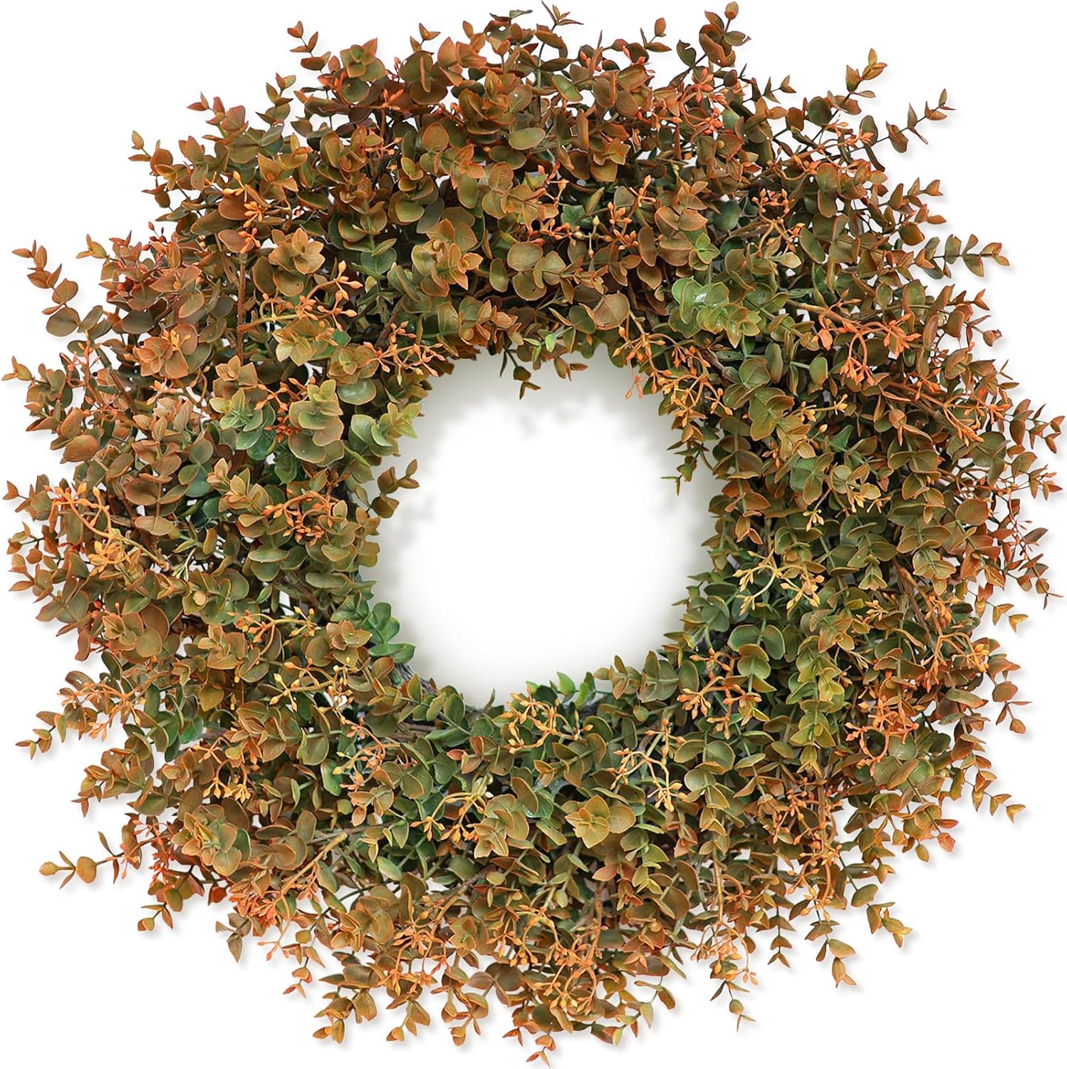 26 Fall Wreath for Front Door - Large Eucalyptus Leaves Decor