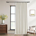 Natural Cream Linen Black Out Curtains 120 in Long - Pinch Pleat