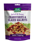 Fresh Gourmet Dried Cranberries & Glazed Walnuts Snack Pack - Salad