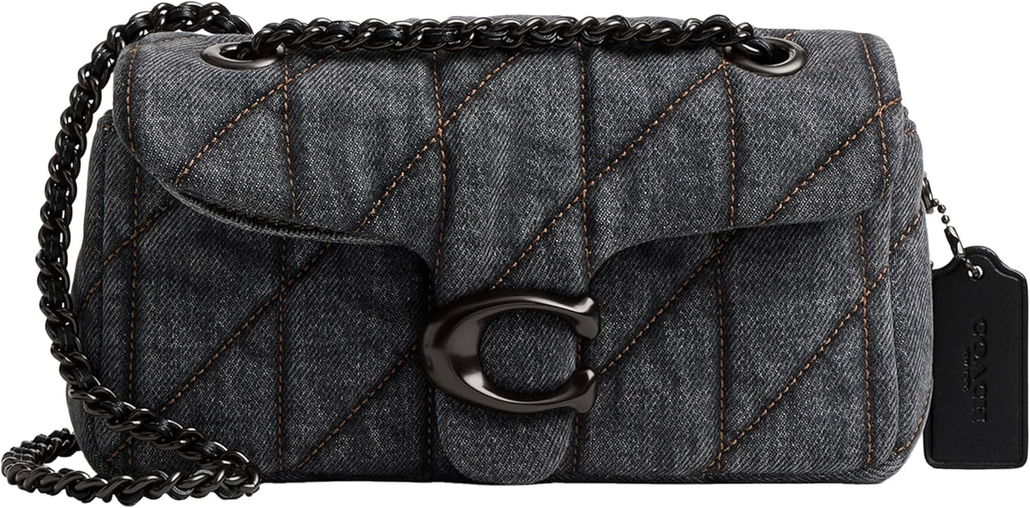 COACH Womens Tabby Shoulder Bag 20: Stylish Denim & Leather Design