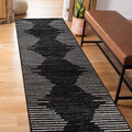 Bohemian Stripe Stain Resistant Runner Rug 2ft 7in x 6ft - High