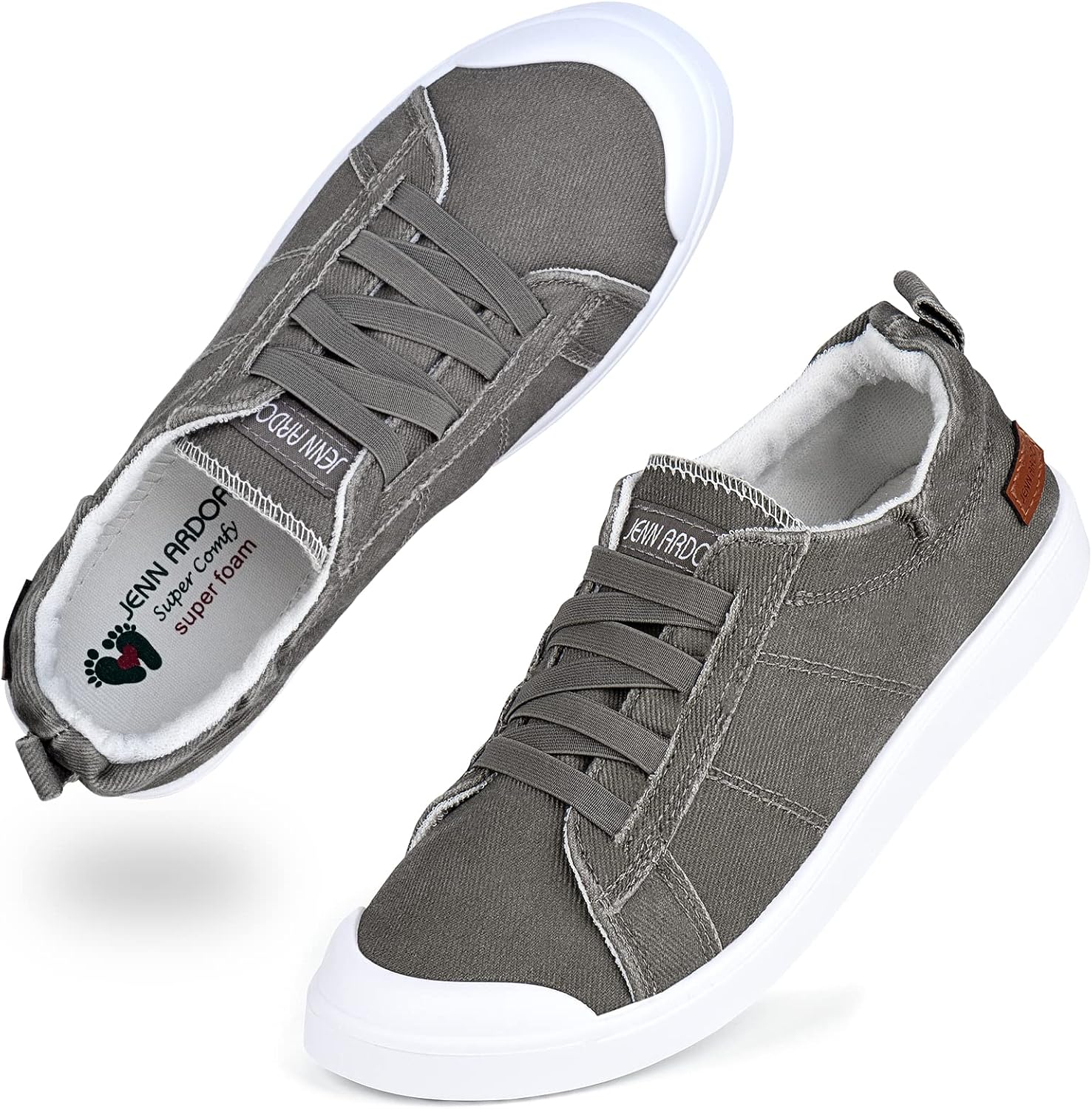 JENN ARDOR Women's Canvas Sneaker Slip-ons for Casual Fashion