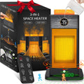 Space Heater with Humidifier 1500W - Quiet Oscillating Heater for Home