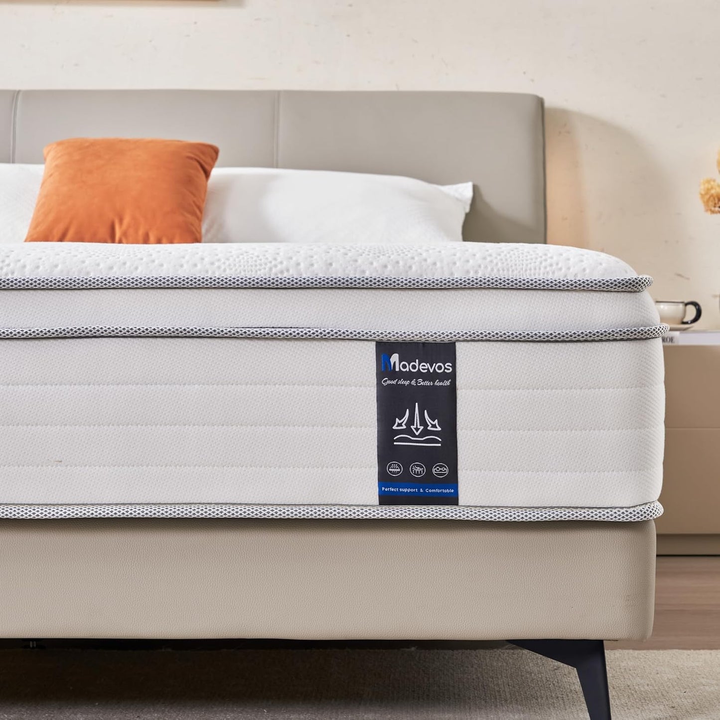 Queen Mattress 12 Inch Hybrid Soft Feel for Peaceful Sleep