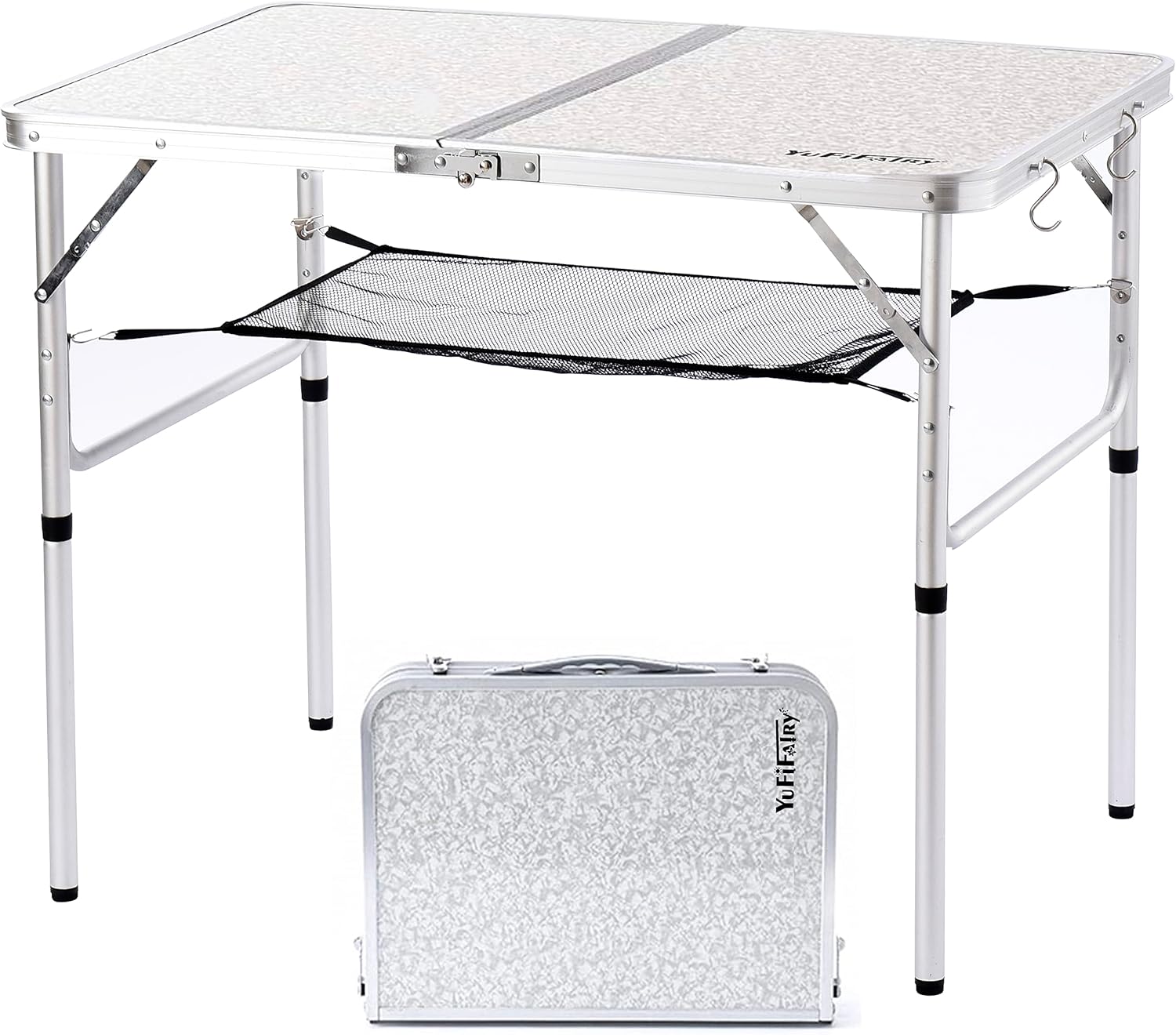 Folding Camping Table with Adjustable Height for Outdoor Use