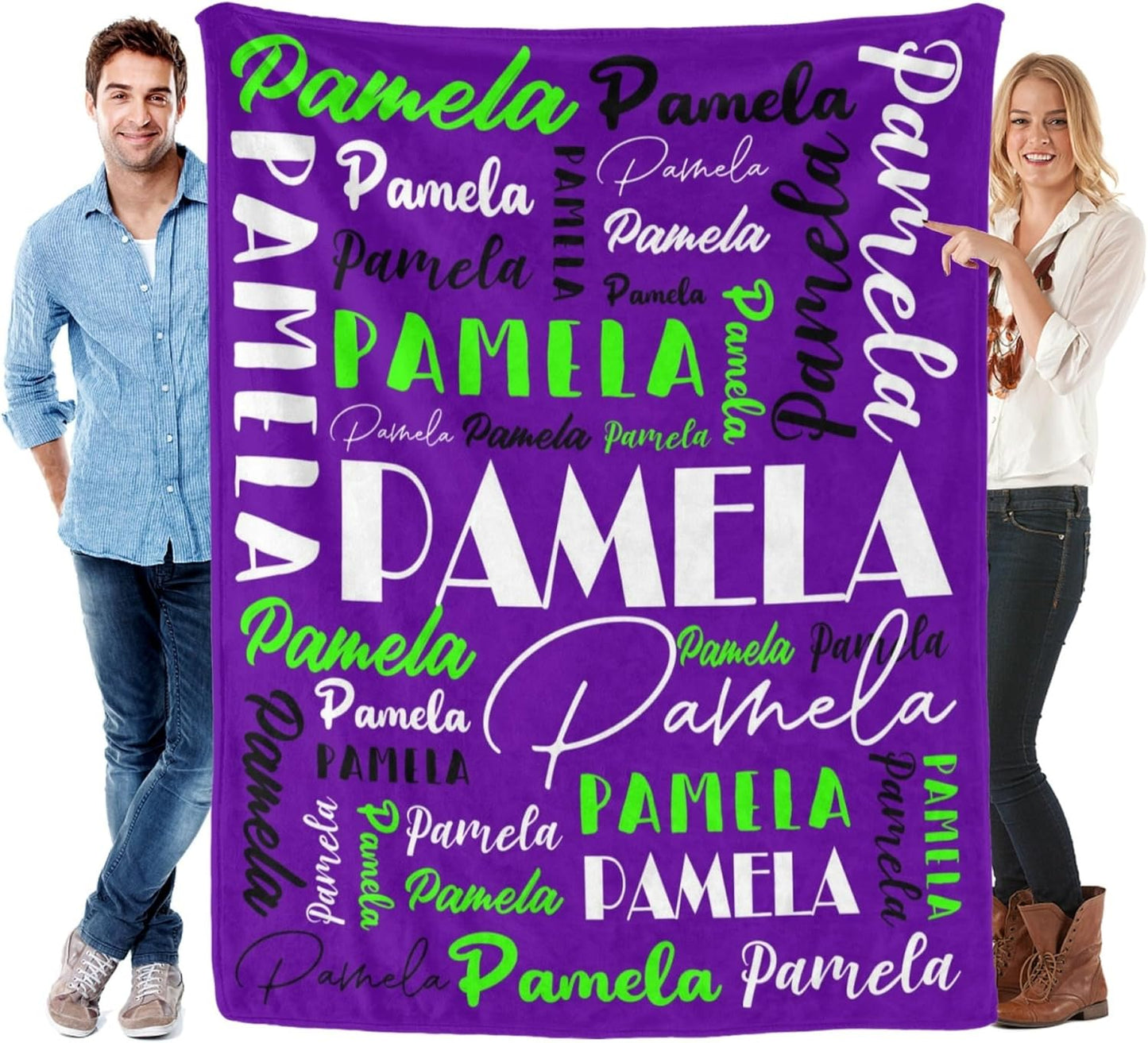 Personalized Name Blanket Custom Flannel Throw for All Ages