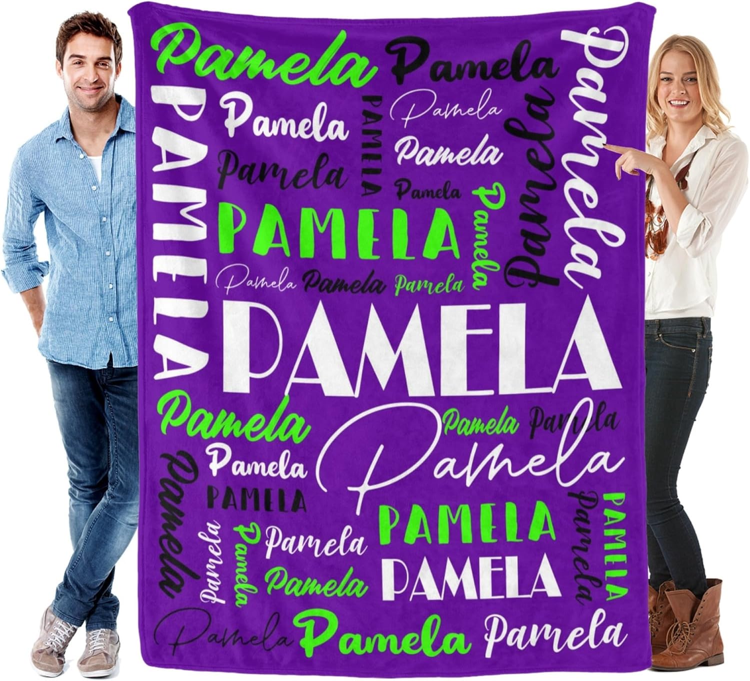 Personalized Name Blanket Custom Flannel Throw for All Ages