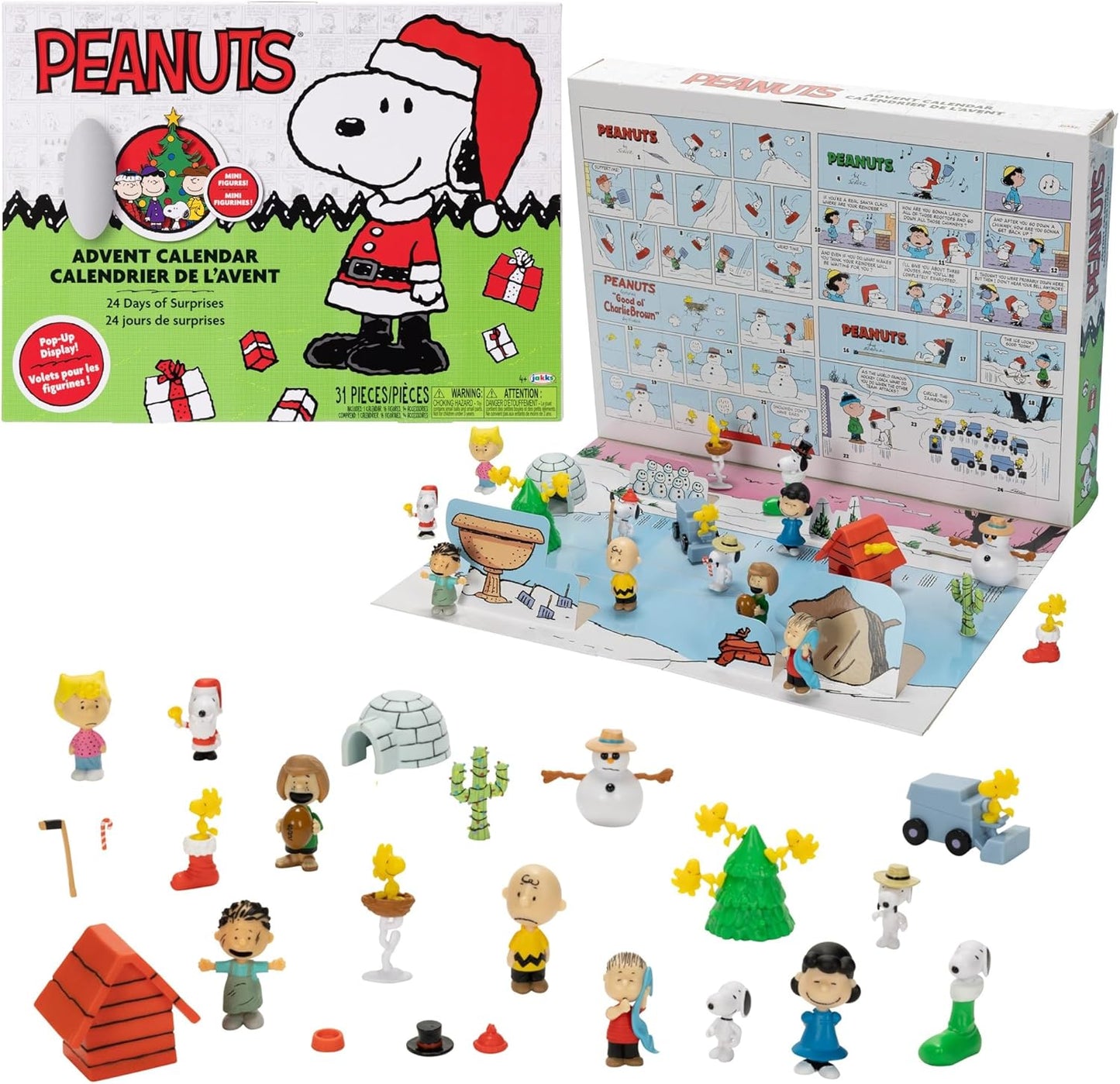 Peanuts Advent Calendar 2024 for Kids with 24 Surprises