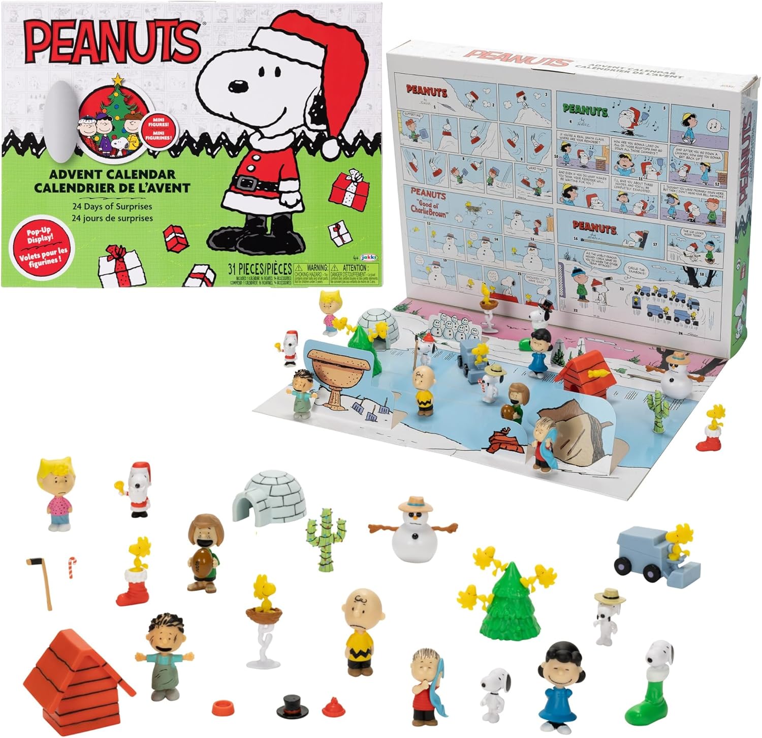 Peanuts Advent Calendar 2024 for Kids with 24 Surprises