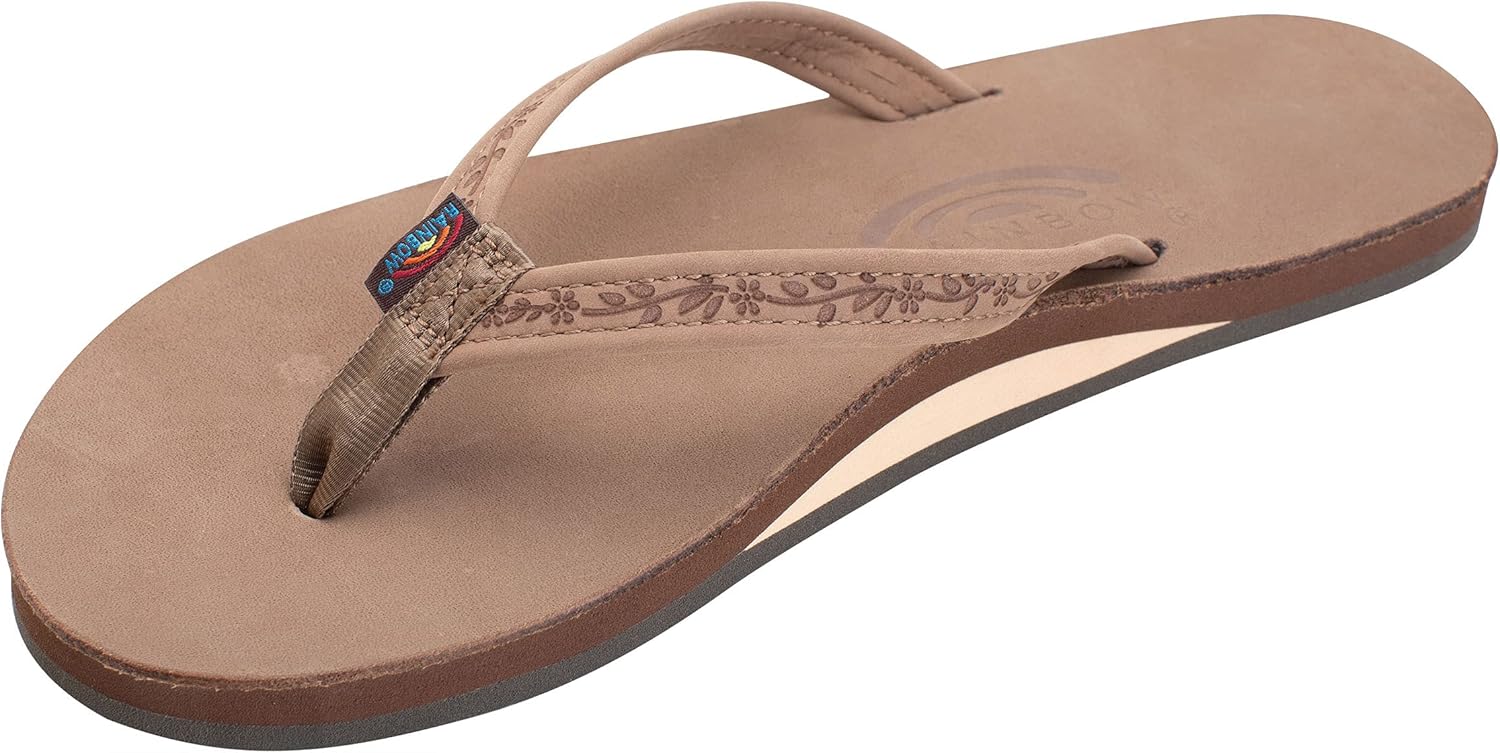 Rainbow Sandals Ladies Las Flores - Premier Leather Floral Strap