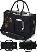 Canvas Tote Bag for Women with Zipper Closure and Compartments
