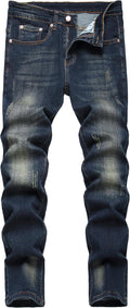Men's Slim Fit Stretch Jeans Ripped Skinny Jeans - Comfortable leg