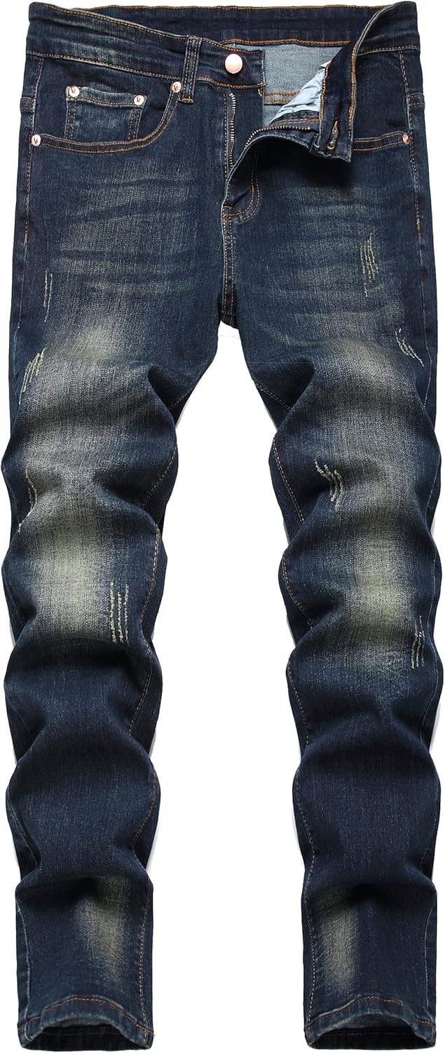 JUNBAOSS Men's Slim Fit Stretch Jeans for Stylish Comfort