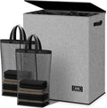 SOLEDI Double Laundry Hamper with Lid and Removable Bags - 145L