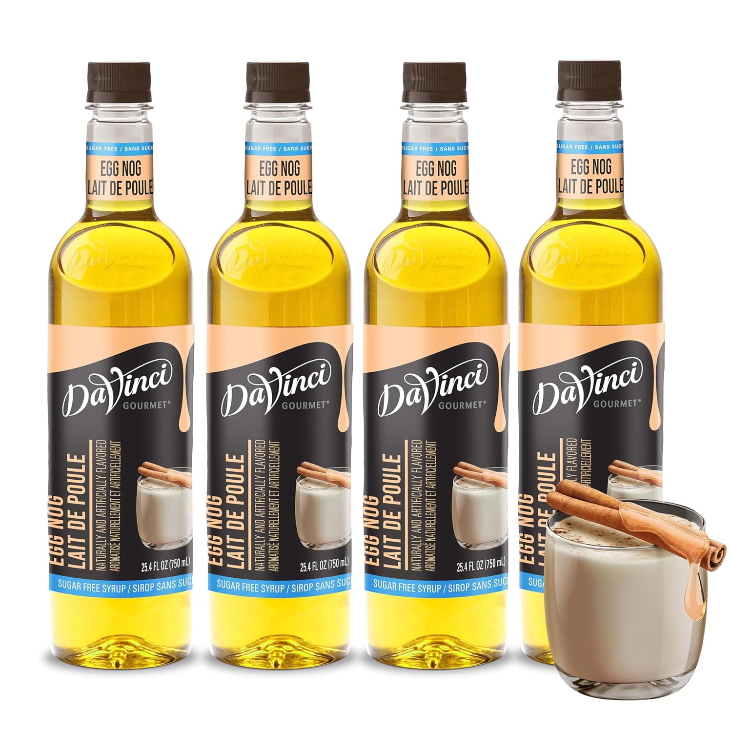 DaVinci Gourmet Sugar-Free Egg Nog Syrup for Festive Drinks