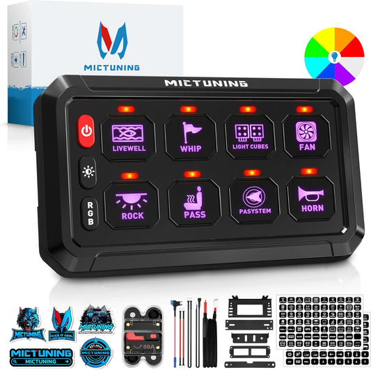 MICTUNING P1s RGB 5 Inch 8 Gang Switch Panel for Cars