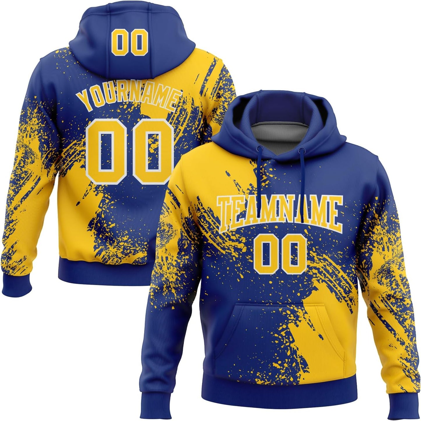 Personalized Baseball Hoodie with Custom Brush Fade Design