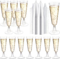 SUREHOME Plastic Champagne Flutes 200 Pack - 5 oz Disposable Flutes