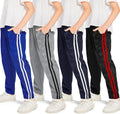 Boys Fleece-Lined Open Bottom Sweatpants 4 Pack - Durable Comfort