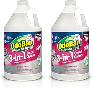 OdoBan 3-in-1 Carpet Cleaner Set of 2 Gallons for Deep Cleaning