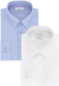 Men's Slim Fit Non-Iron Herringbone Dress Shirt - Cool Comfort