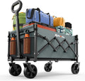 Collapsible Wagon with Wheels - 220 lb Capacity Foldable Cart