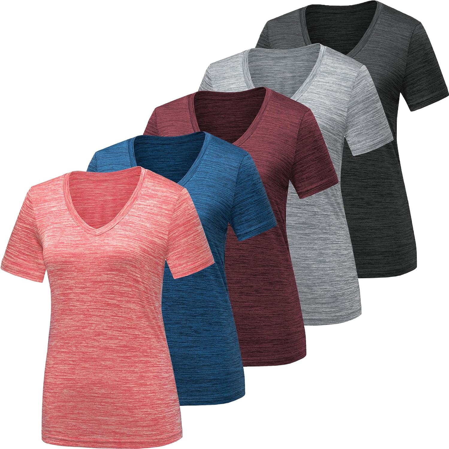 Moisture Wicking Workout Shirts for Women by BALENNZ