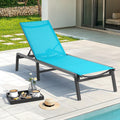 Aluminum Chaise Lounge Chair Outdoor for Poolside Relaxation