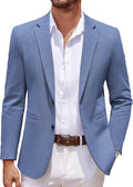 Men's Casual Knit Blazer Two Button Lightweight Sport (Style VCC7)