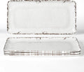 4-Pack 14 in x 7 in White Serving Platter Set - Stackable Farmhouse