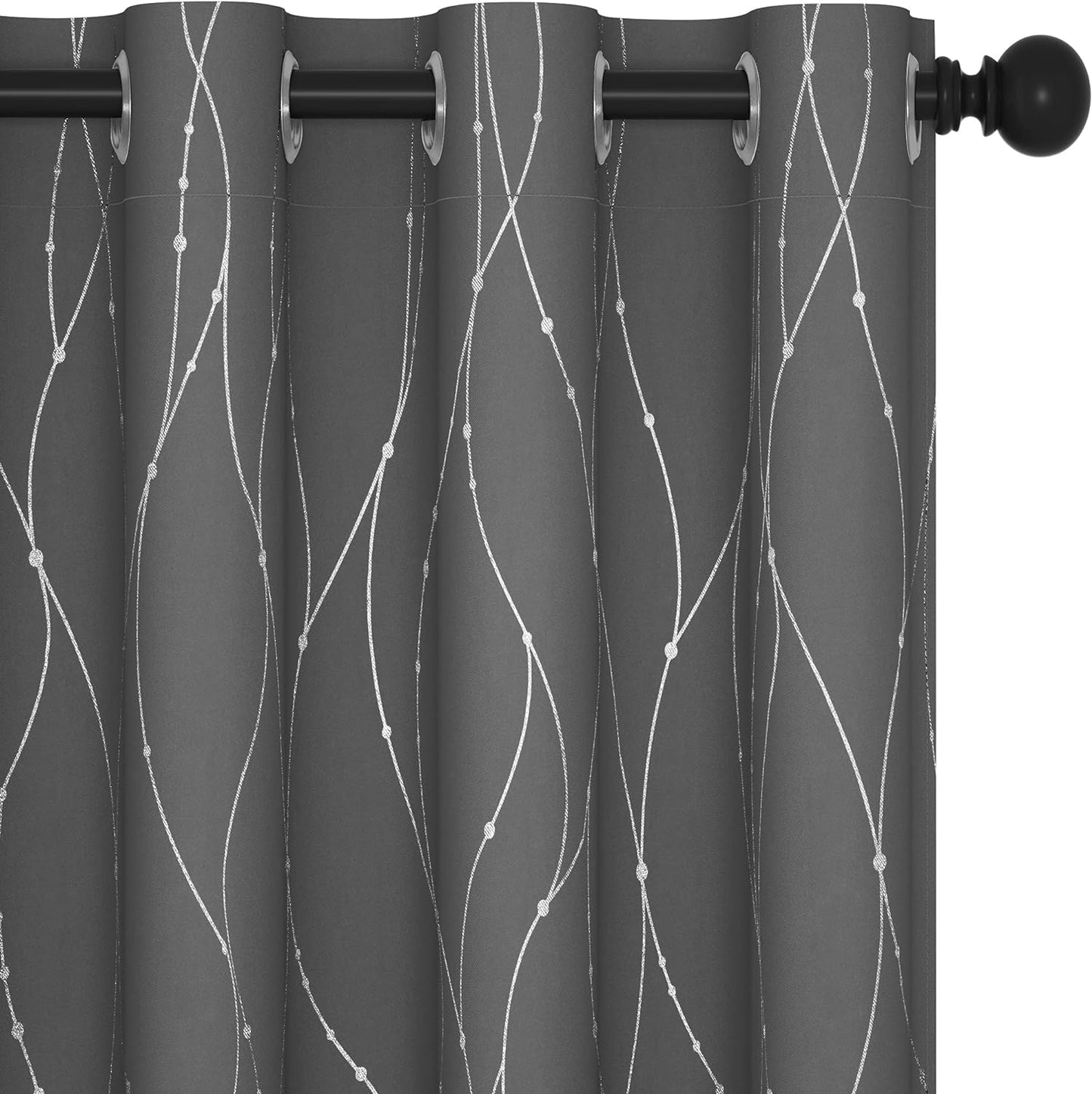 Deconovo Blackout Curtain Set of 2 Panels for Bedroom and Living Room