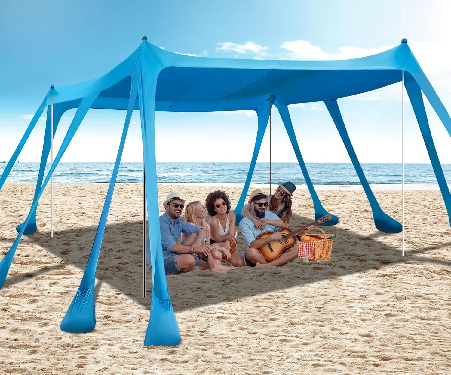 Beach Tent Sun Shelter with UPF50+ Protection for Outdoor Fun