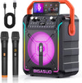 BIGASUO Karaoke Machine for Adults - Portable Bluetooth Speaker