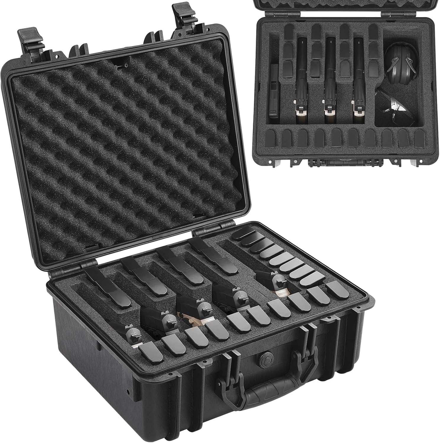 VEVOR Hard Pistol Cases for 5 Pistols & 30 Magazines
