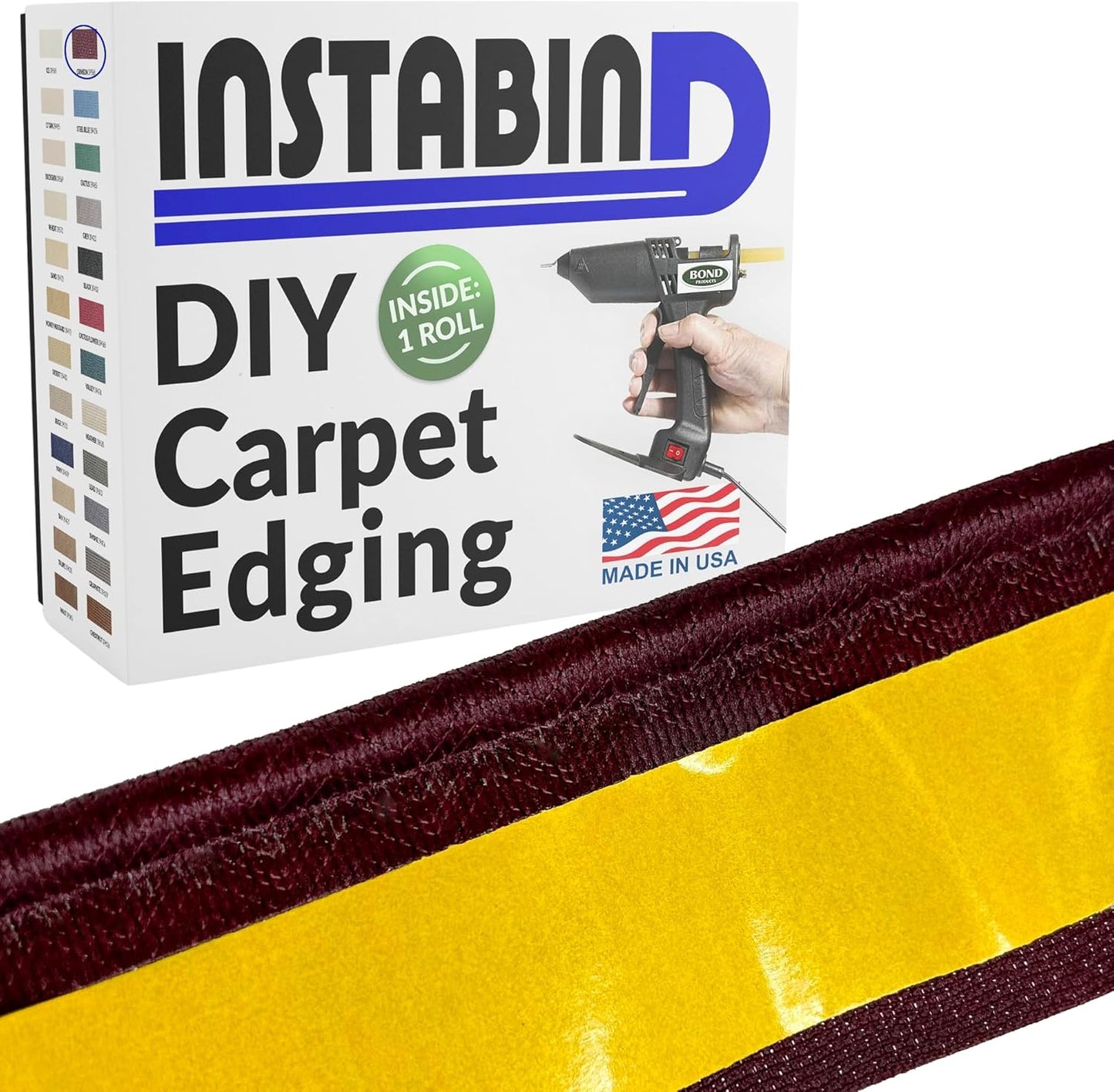 Instabind Carpet Binding for Edges - Durable DIY Rug Finishing