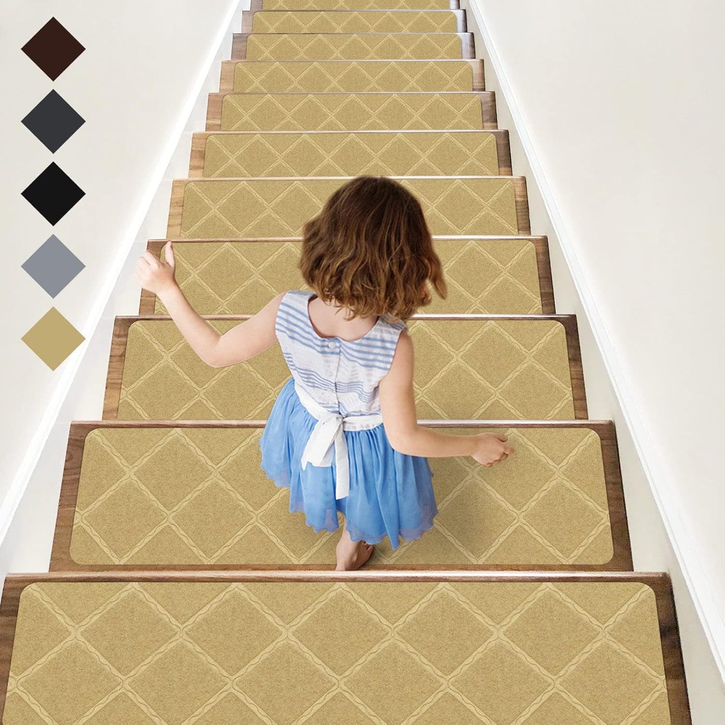 RIOLAND Non-Slip Stair Treads for Safety and Comfort Indoors