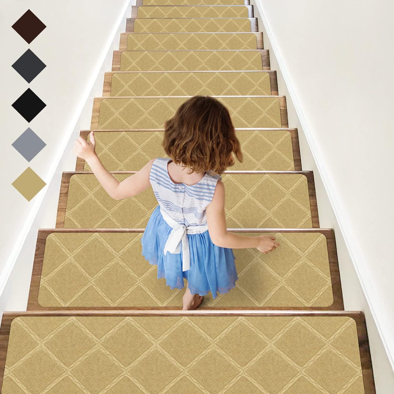 RIOLAND Non-Slip Stair Treads for Safety and Comfort Indoors