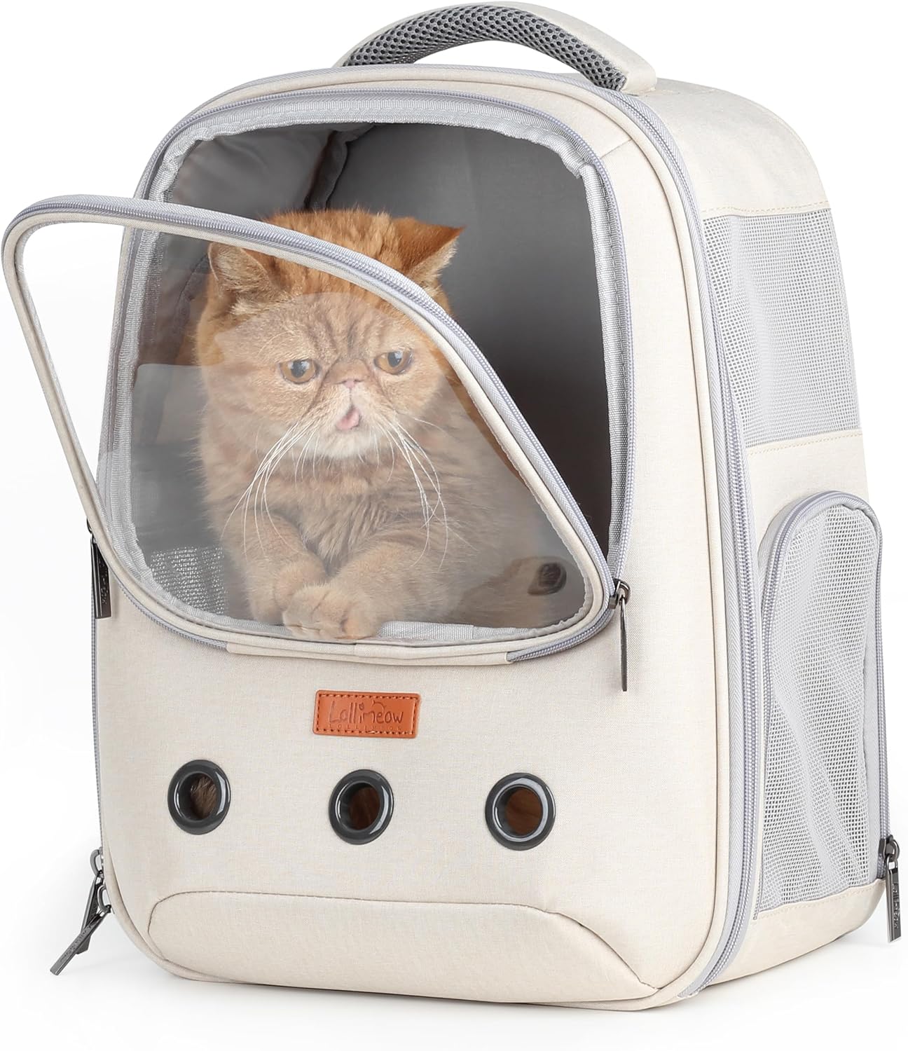 Lollimeow Pet Carrier Backpack for Cats and Puppies Travel