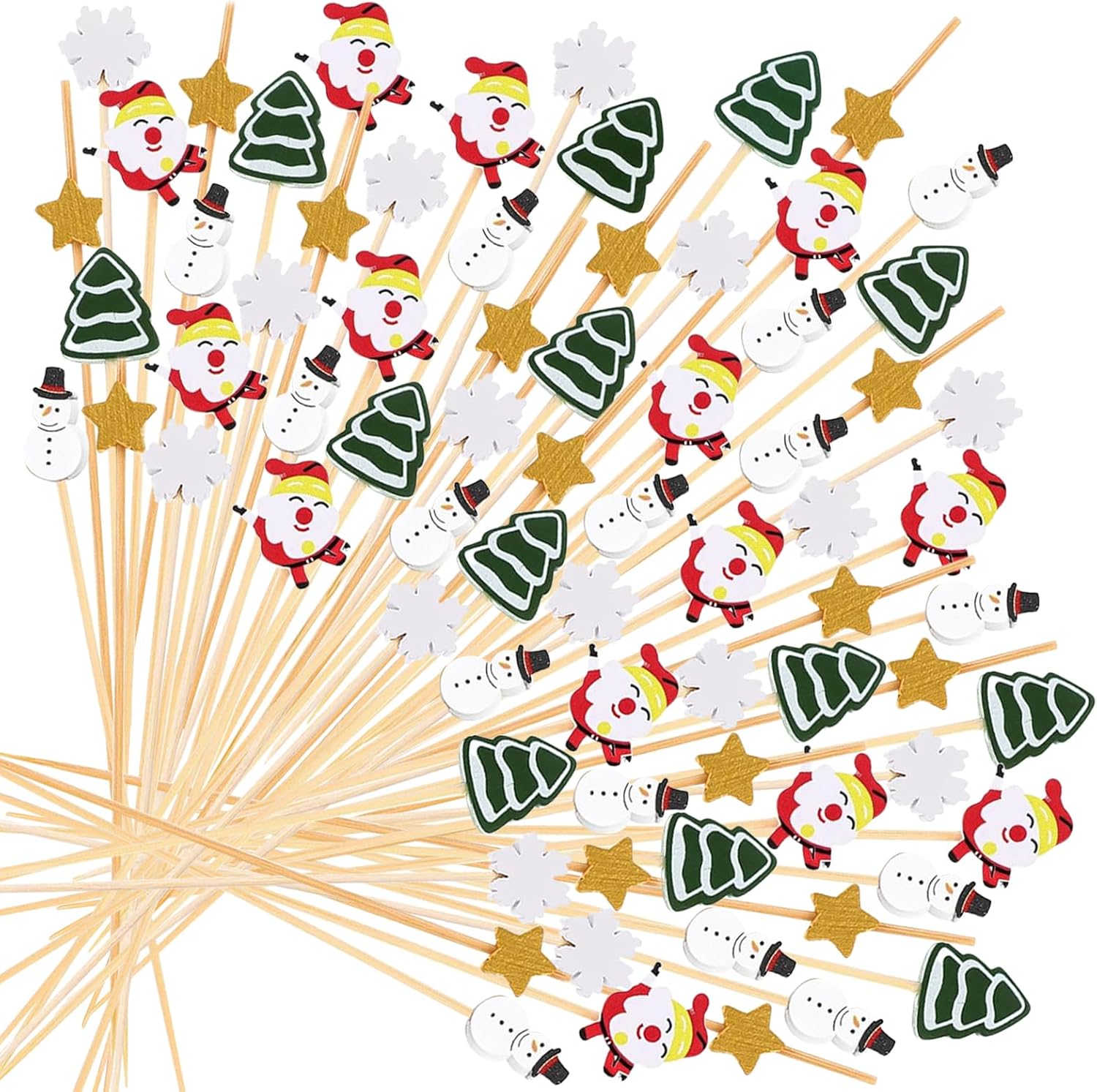 Christmas Cocktail Picks: Festive Bamboo Skewers